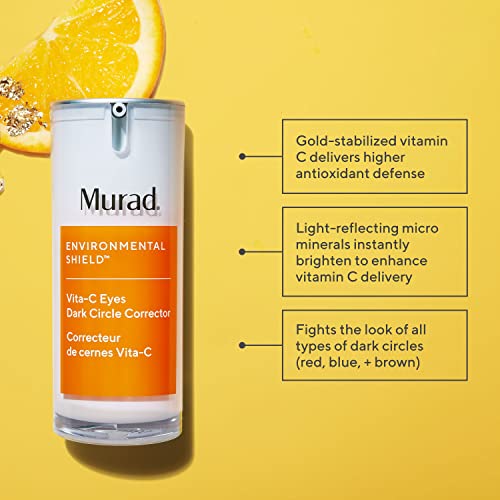 Murad Vita-C Eyes Dark Circle Corrector – Environmental Shield Vitamin C Brightening Serum – Anti-Aging Treatment For Puffiness And Wrinkles, 0.5 Fl Oz #TOP1