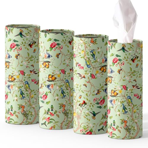 Portavasos redondo vintage floral acuarela set 4 piezas