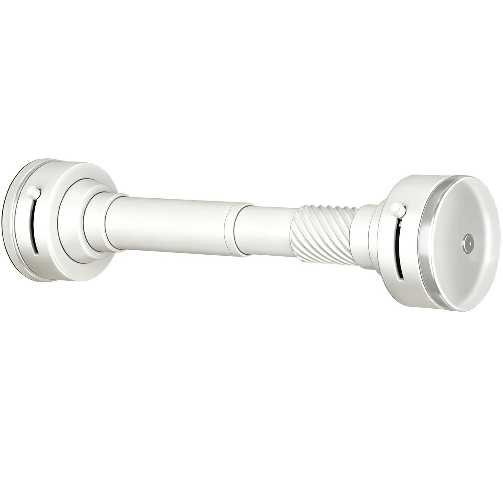 Spring Curtain Rod Adjustable 14"-86" Stainless Steel Tension Curtain Rod, Strong Adsorption for Bathroom Balcony Wardrobe, No Drill(White,110-170cm/43-67in)