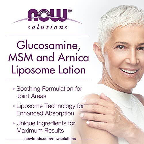 Now Solutions, Glucosamine, Msm And Arnica Liposome Lotion, For Joint Areas, Liposome Technology For Enhanced Absorption, 8-Ounce #TOP2