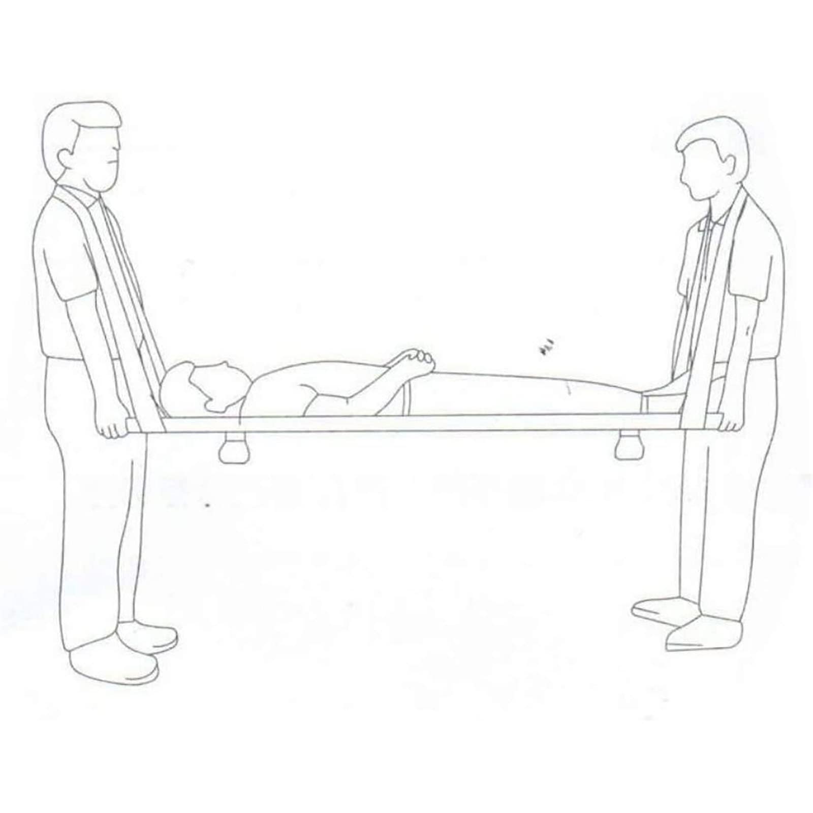 Civièr de sauvetage pliante avec barre d'attache en alliage d'aluminium léger, 4 roues, civière d'urgence pliante plate pour les sites sportifs de l'hôpital, les secours en cas d'incendie d'ambulance