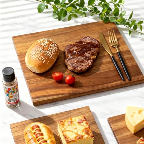 Tablas de cortar de madera con forma de libro para servir pan, bistec y quesos 3