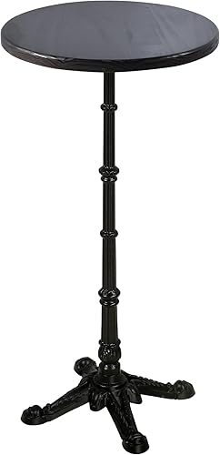 Miniatura 5 de Mesa de bar de 43.3 pulgadas de alto, moderna mesa de pub bistró, mesa redonda de madera, escritorio de cóctel para 2-3 personas, mesas de café de