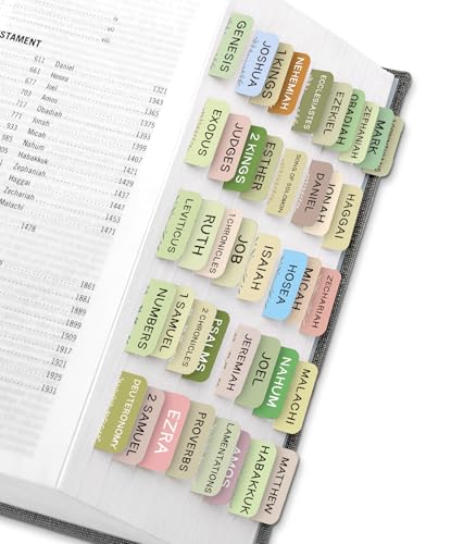 Image of Taja Bible Tabs, 75 Large Print Index Tabs for Women & Men