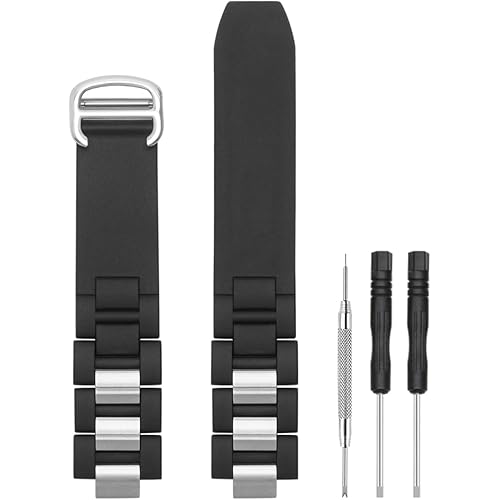 Compatible with Cartier Watch 20mm Band, Silicone Rubber Stainless Steel Replacement Strap for Cartier Watch Must 21 Chronoscaph Autoscaph, Black