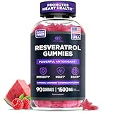 Effective Nutra Resveratrol Gummies 1500mg – Sugar Free Antioxidant Supplement for Heart Health, Immunity & Brain Support – Vegan, Non-GMO, 3rd Party Tested, Raspberry Watermelon, 90 Count