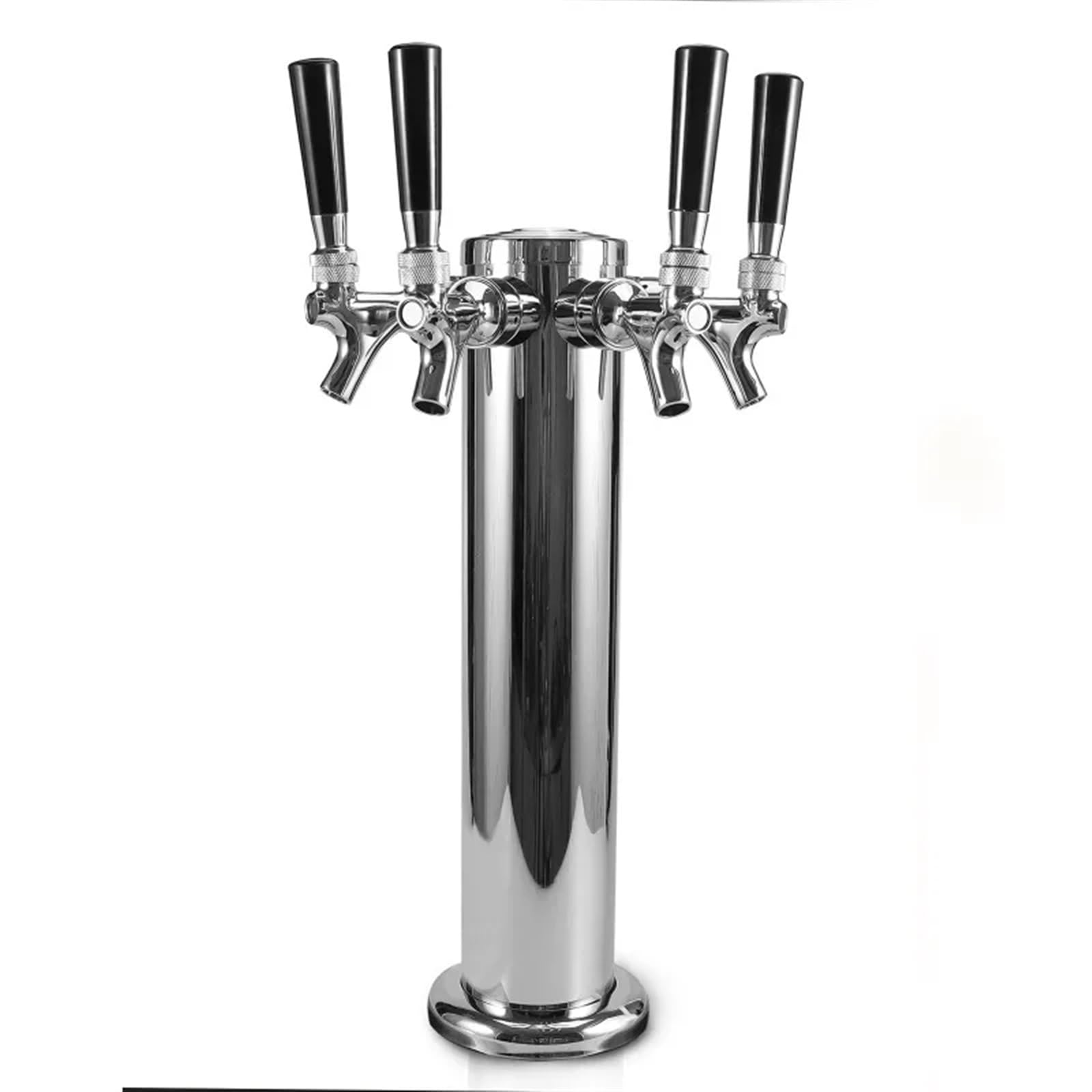 Tirador De Cerveza para Casa Columna de Cerveza de Metal de Acero Inoxidable de un Solo Cabezal, Doble Cabezal y Tres Cabezales con Grifo de Cerveza en la Torre(Double Head)