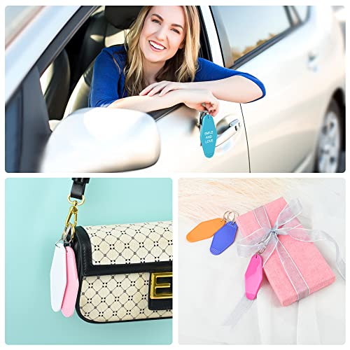 40Pcs Vintage Motel Keychains 20 Colors Retro Hotel Keychain Blanks Heat Transfer Ornaments For Sublimation Vinyl Diy Crafting Keychain Luggage Tag Label Making Xmas Tree Hanging #TOP5