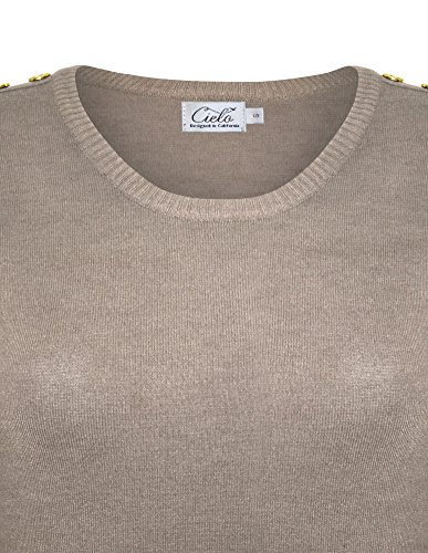 Image of Cielo Women's Solid Soft Stretch Pullover Knit Sweater