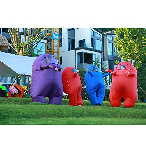 Fanfx Red Inflatable Astronaut Space Costume Inflatable Costume Full Body Suit Halloween Cosplay Costumes (Red, Child) #TOP1