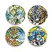Henry the Buttonsmith Louis Comfort Tiffany Refrigerator Magnet Set, 1.25-inch