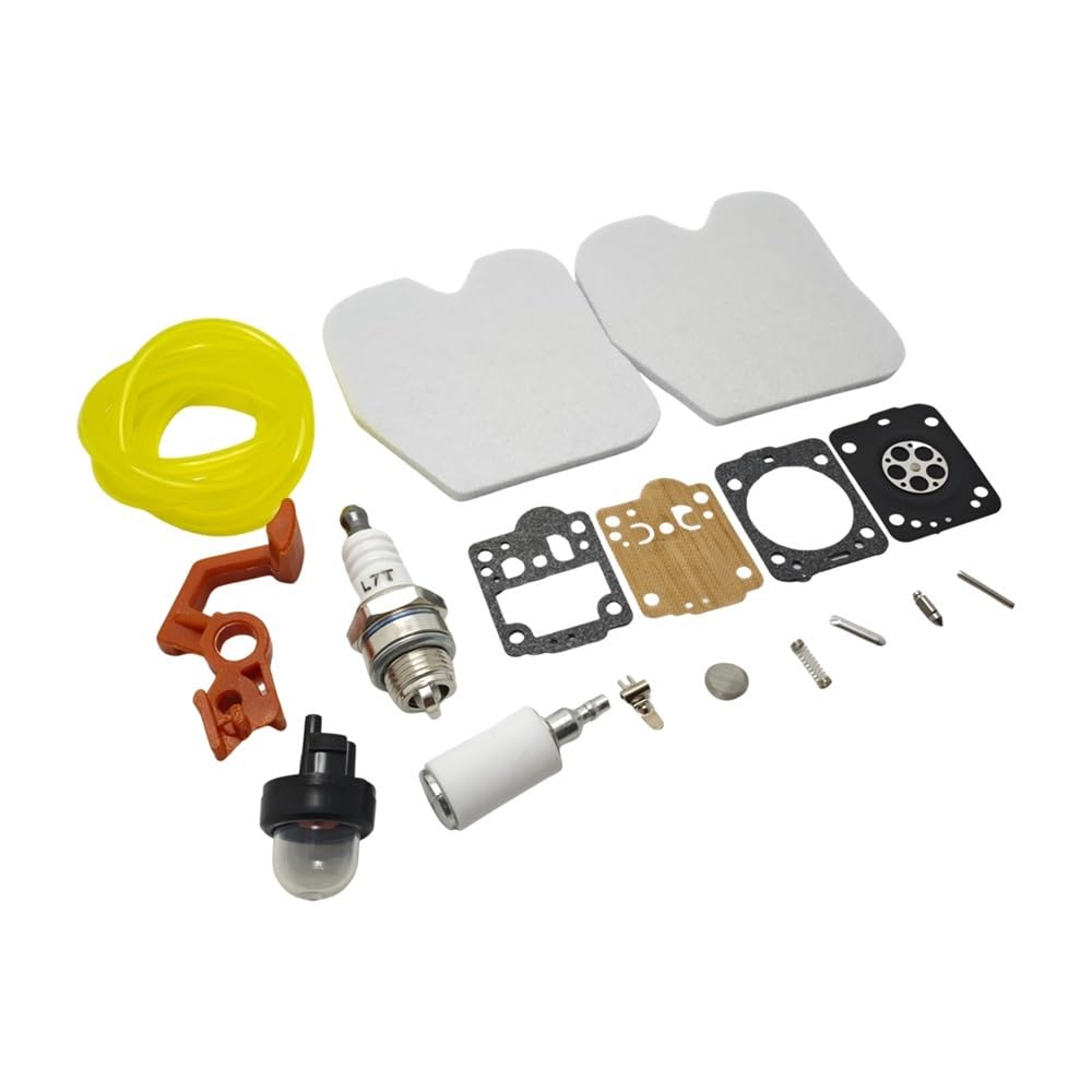 Kit di Manutenzione carburatore, Filtro Aria Carburante Adatto for Motosega CS340 CS380, Lampadina adescamento, Set Candele, Pezzo Ricambio