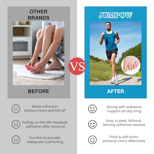 Jumpow K093 Corn Cushions Callus Pads - 90 Pcs, Corn Pads For Toes, Strong Adhesive & Soft, Foam Callus Cushions, Corn Remover Pads Relief Calluses thumb #5