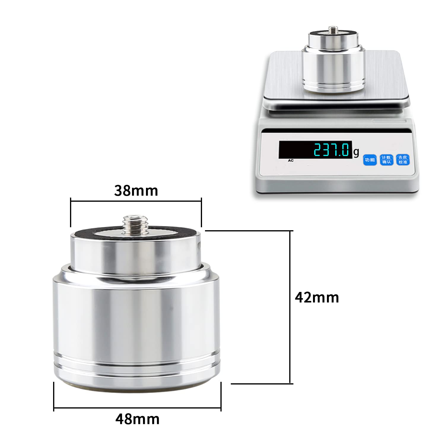 4 pezzi in alluminio ammortizzatore piedi Maglev isolamento HiFi audio ammortizzatore piede altoparlante supporto (4842)