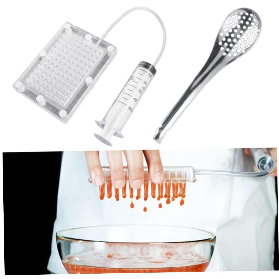 Professionale Molecolare Gastronomia Caviale Maker Gourmet Dispenser Caviale Filtro Sferificazione Contagocce con Tubo & Cucchiaio Strumenti Accessori per la Casa