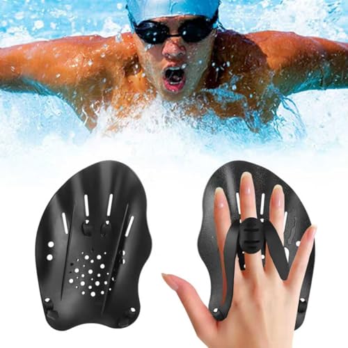 1 Paar Hand Paddles Schwimmen，Schwimmpaddel Erwachsene，Flossen Erwachsene, Schwimmhilfe mit Verstellbaren Riemen, Schwimmflossen für Schwimmer