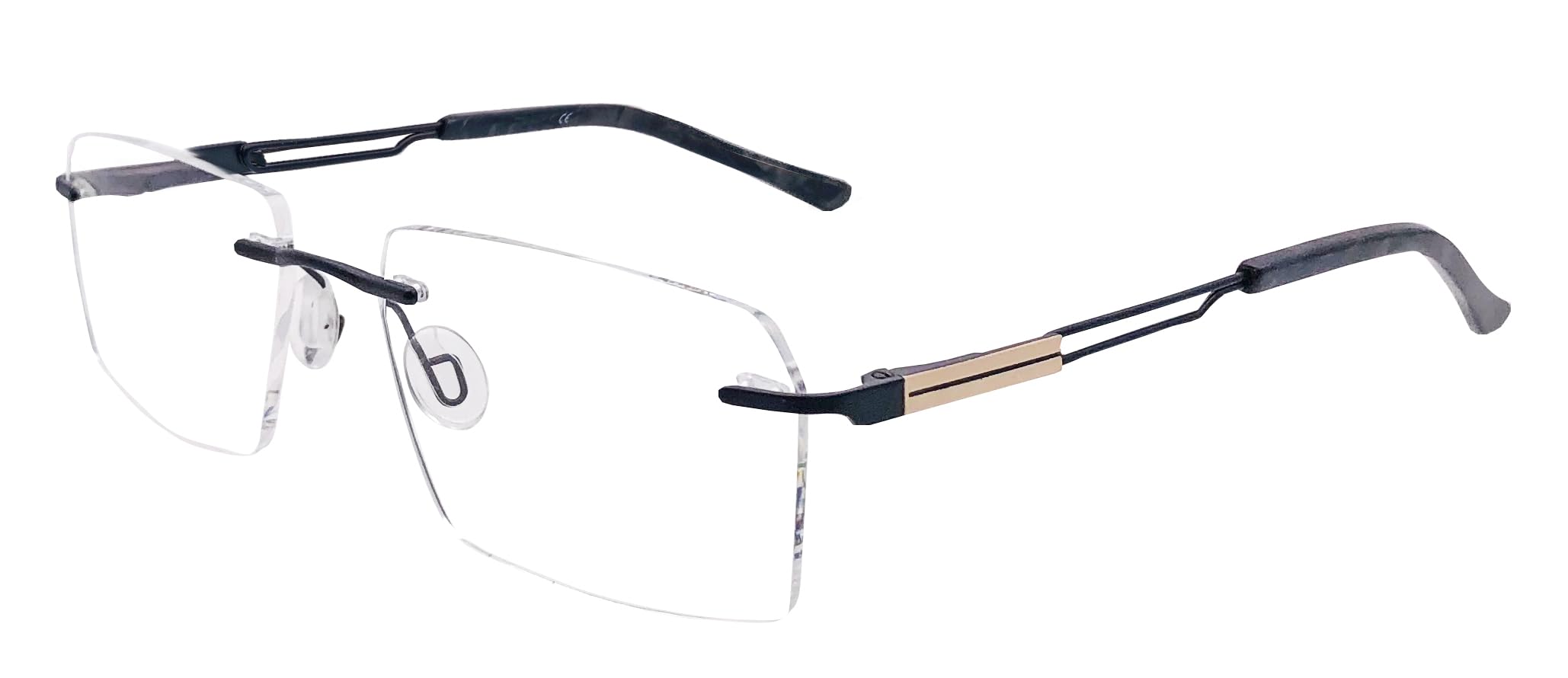 RSINC RimLess frame/eyeglass/Spectacle, Optical, Metal & Plastic For Men And Women, Modern,Unisex, Business, Collage, Fashion, School, Ladies, Sports,Titex Copper Brown 224803 54-17-140 | IB 21 | N1