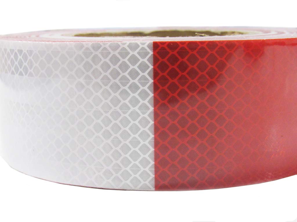 Hi Viz Reflective Tape Red & White 25M X 50MM