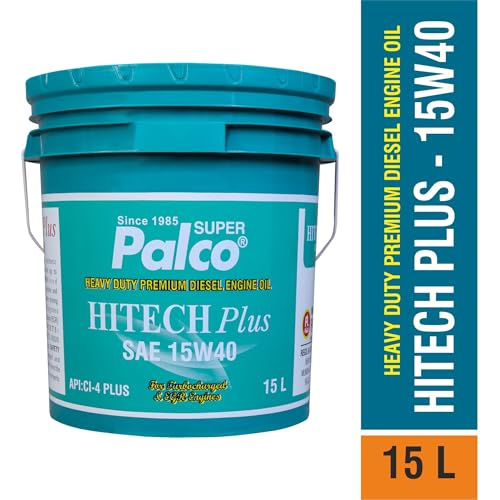 Image of PALCO Hitech Plus 15W40 Diesel Engine Oil 15 Litre for Heavy Duty Cars, Commercial Vehicles & Turbocharged Diesel Engines, EGR Compatible