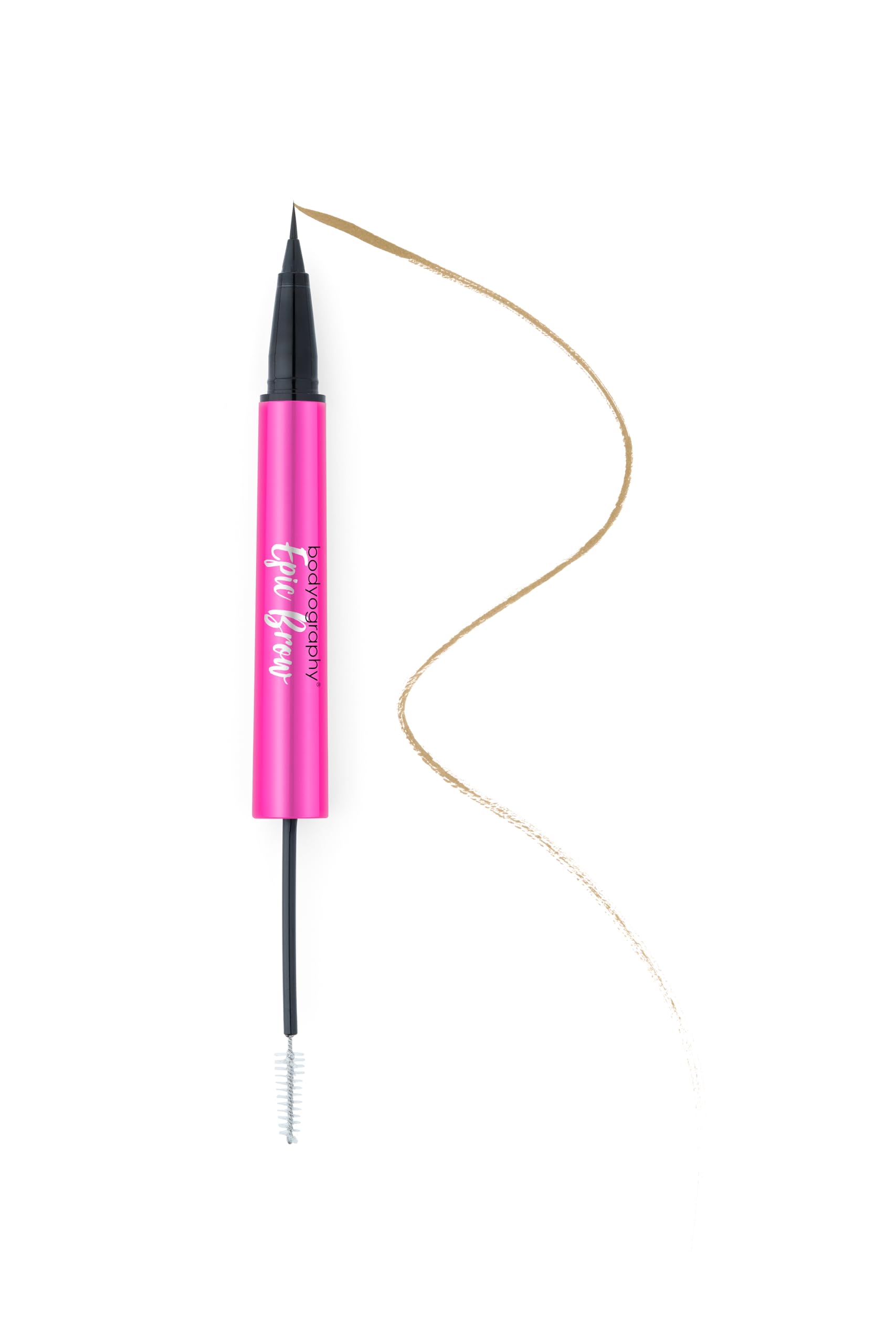 Bodyography Epic Brow Clear Brow Gel + Liquid Brow Definer | 2-in-1 Long-Wear Brow Shaper & Micro-Fine Pen | Hair-Like Strokes, Precise Definition | Blonde