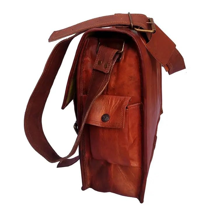 Bolso Messenger de Cuero 18 Pulgadas Vintage para Laptop miniatura 4
