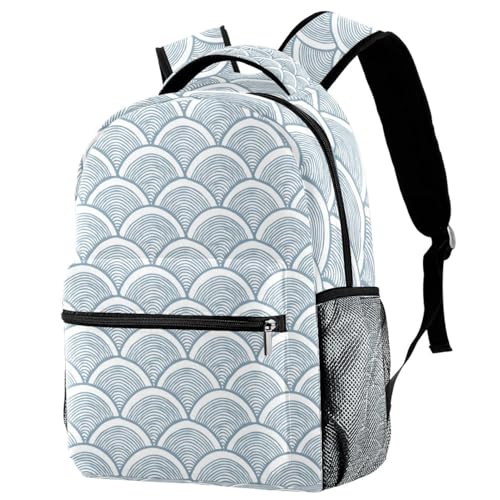 Sac de voyage pour femmes et ados avec motif géométrique gris écailles de sirène