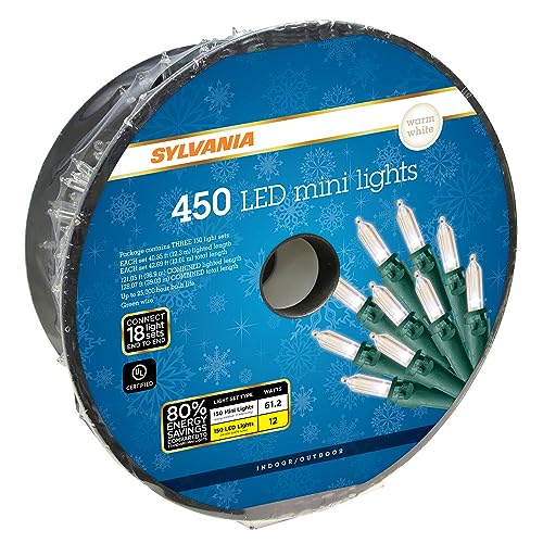 Sylvania LED MINI Warm White 450 Ct Christmas Lights