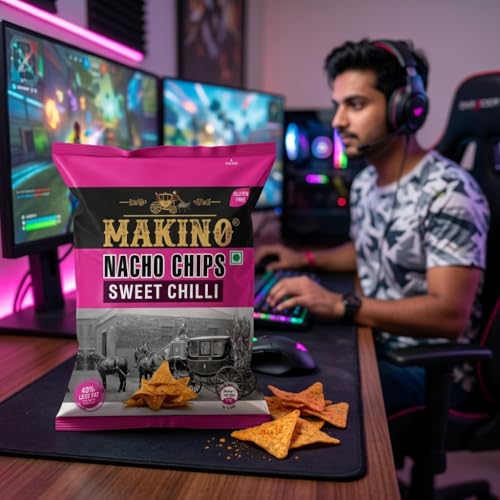 Image of Makino Nachos Chips Combo Pack (150g x 3) | Jalapeno, Cheese & Sweet Chilli Flavors | Crunchy Corn Nachos for Dip & Party Snack