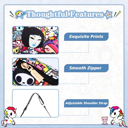 Tokidoki Unicorno Nylon Crossbody Bag Cartoon Shoulder Bag for Women Phone Bag Purse Wallet Credit Card Gift for Women Girls4