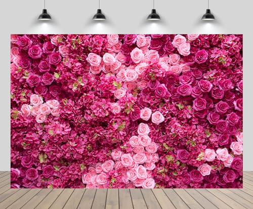 Toile de fond rose cérémonie anniversaire printemps de 2,1x1,5m