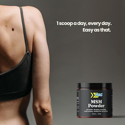 Miniatura 4 de MSM Powder - Cristales de azufre 100% orgánicos para apoyo articular, recuperación muscular, salud de la piel, crecimiento de uñas y cabello,