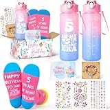Frerdui 5 Year Old Girl Birthday Gifts, Tween Girl Gift Set with 25oz Water Bottle, Socks, Bracelet & DIY Diamond Kit, Cute Birthday Presents for Girls Age 5