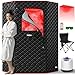 XL Infrared Sauna Box with True 660 & 850nm Red Light Therapy Lamp, Portable Red Light Sauna for Home, Full Body Steam Tent with 3L 1200w Steamer, 15 Levels Heat, Chair, Remote