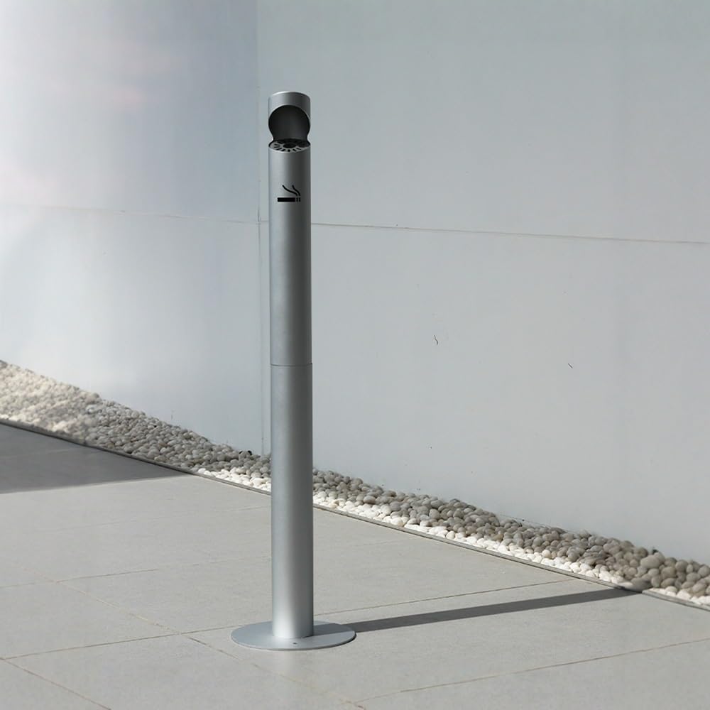 Outdoor Cigarette Butt Receptacle Metals Standing ash tray