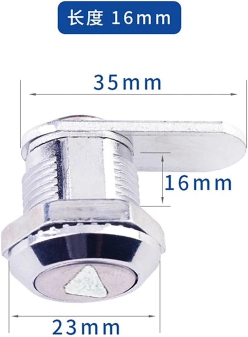 Zinc Alloy Triangle Lock File Cabinet Industrial Equipment Distribution Box Tongue Cam Lock 1Pcs(20mm-a Set-Zinc)