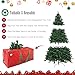 Cosy Family 7.5 ft Christmas Tree Storage Bag - Durable Heavy Duty Extra Large Artificial Xmas Holiday Tree Bag with Reinforced Handles and Dual Zippers Wide Opening - Red