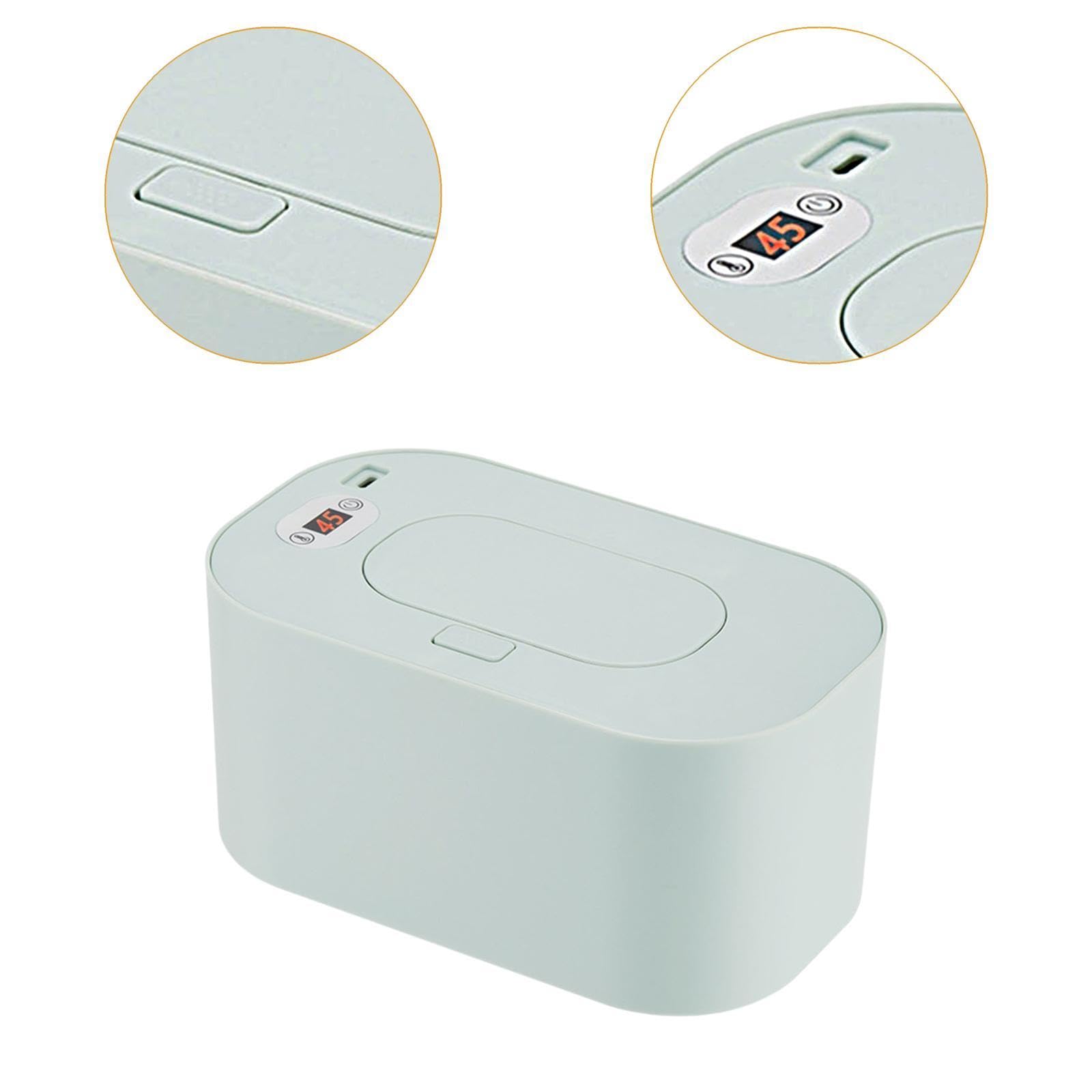 Calentador toallitas húmedas para con control inteligente temperatura. Dispensador toallitas húmedas. Calentador húmedas para, Pantalla de Temperatura Verde