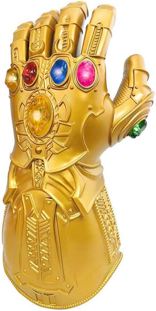 Guantes infinitos con luz LED y gemas para disfraz de Halloween 5