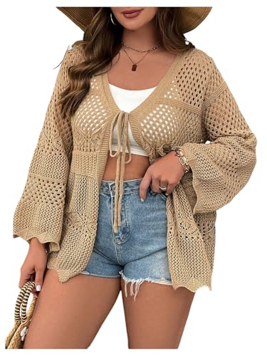 Verdusa Women's Plus Size Summer Tops Bow Tie...