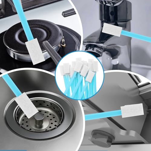 Image of 20Pcs Disposable Toilet Brush Blue Crevice Cleaning Brush Tool Kit Window Sill Keyboard Cleaning Tools for Housekeeping Car Household Use