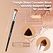 BeeYoYe Concealer Brush Under Eye Makeup Foundation Brush,Undereye Corrector Makeup Brush Under Eye Brightener Contour Blending Brush,Triangle Precise Coverage Dark Circles Concealer Makeup Brush
