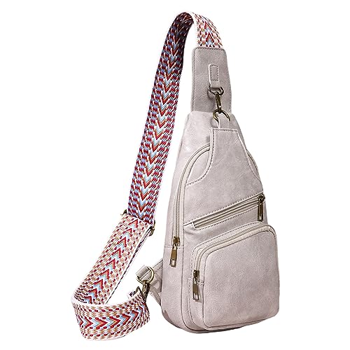 Mini sac bandoulière blanc pour femme style bohème vintage