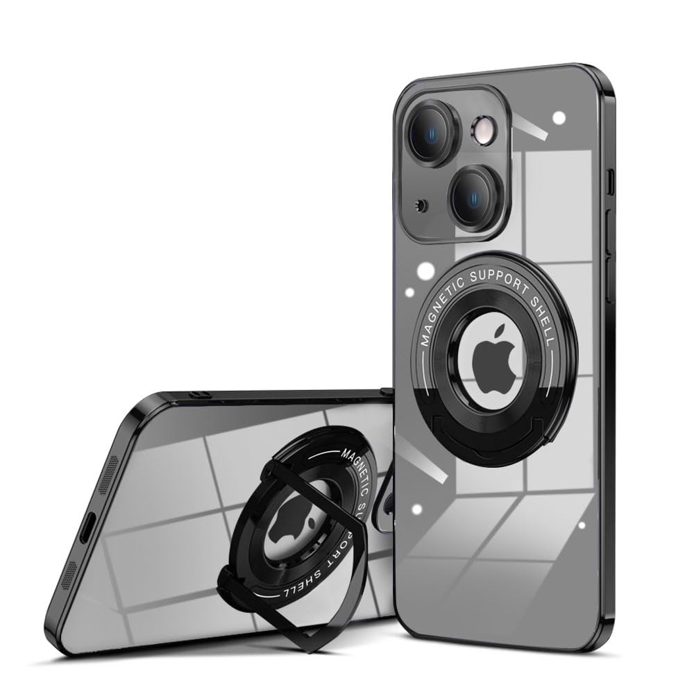 Coque iPhone 15 MagSafe transparente avec béquille de support d'objectif arrière - 8
