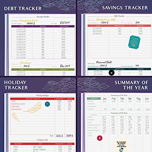 Legend Budget Planner & Monthly Bill Organizer With Pockets – Home Finance Book With Bill Payment & Expense Trackers – Financial Notebook For Household Budgeting & Money Management - Large, 8X9.5”, Purple #TOP5