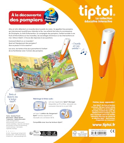 Livre Interactif Tiptoi A la découverte des pompiers Ravensburger Jeux France - vue 4