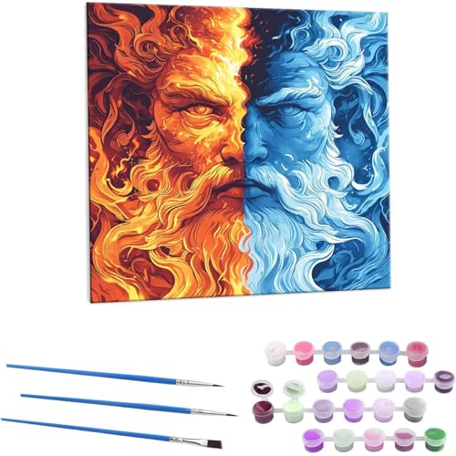 [EX G Paint by Numbers hG Lbg l ʂ肦 lphGLoXNtg  LoXA[g uVƃANG̋, ItBX CeA rO, ւ̃Mtg 30x30cm (t[