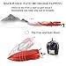 SZJJX RC Boat 2.4GHz 4 Channels Remote Control Electric Racing Boat 25KM/H High Speed Automatically 180 Degree Flipping Transmitter with LCD Screen Blue (Red2)