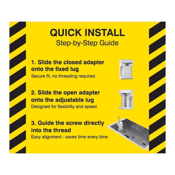 iSigns Electrismo White Time Saving Thread Adaptor Without Thread (4-Pack), Quickly Fit Faceplate onto Back Box - Image 2