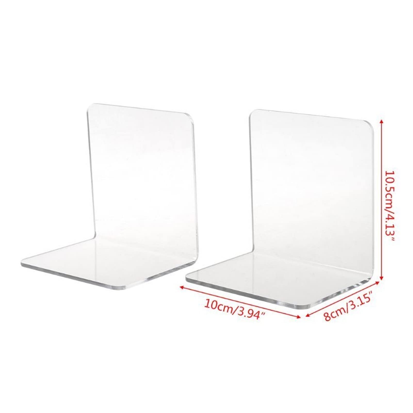 Bookends 2 sztuki przezroczystych zatyczek do książek w kształcie litery L pulpit półka na książki korek organizator szkolne artykuły papiernicze biurowe