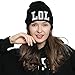 Produktbild DonDon Stylische Schwarze Mütze Winter Beanie Statement LOL